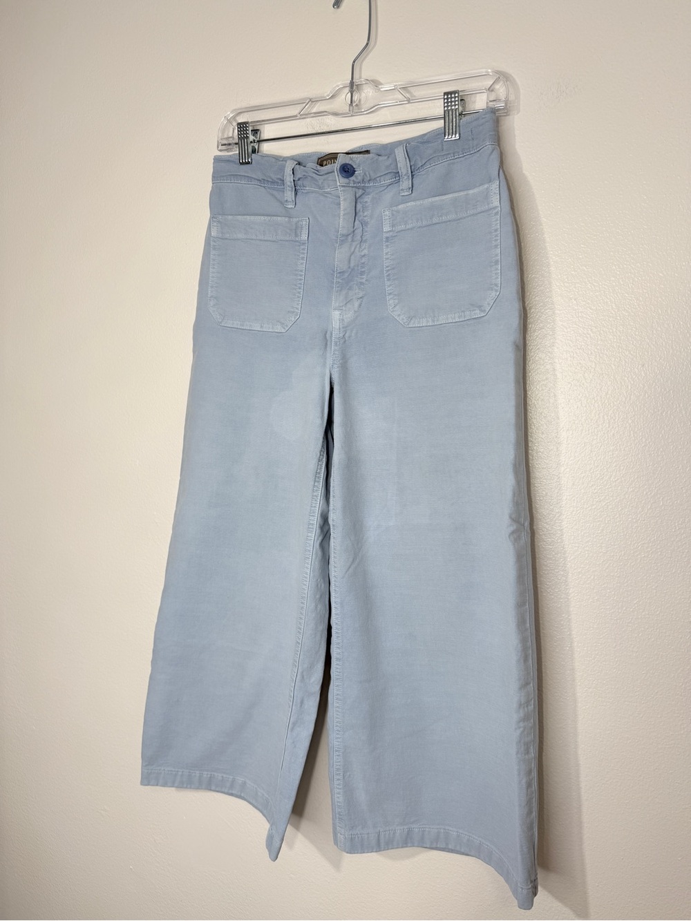 J. Crew Point Sur Wide Leg Crop pants Size 27 High Rise Nautical Chic